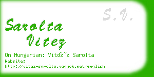 sarolta vitez business card